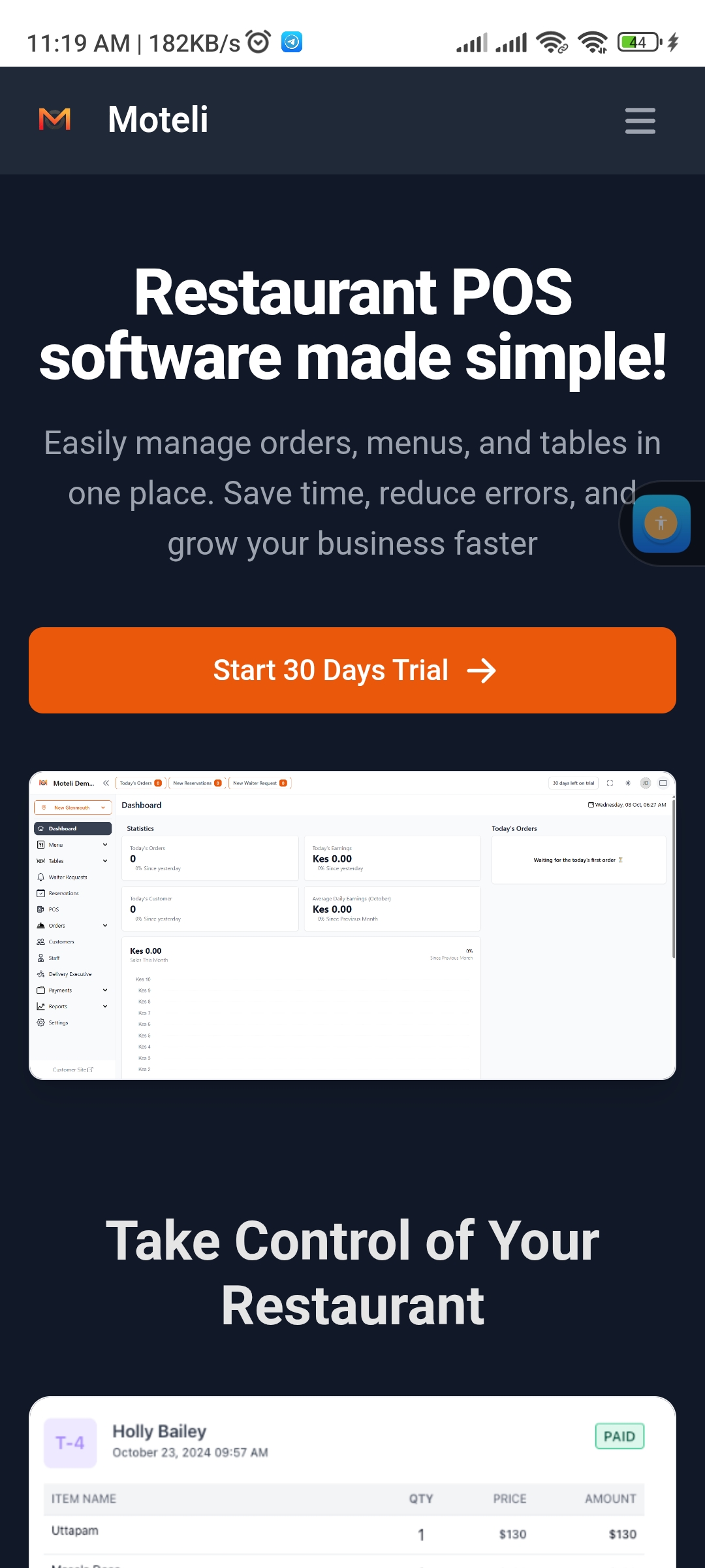 Moteli POS preview